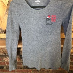 Old navy juniors small thermal shirt. Worn once. For the pug lovers.